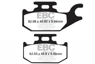 Тормозные колодки синтетические для квадроциклов EBC FA307R