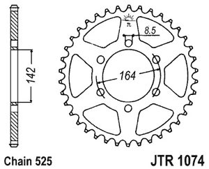 Звезда задняя JTR1074.44