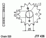 Звезда передняя JTF436.14