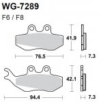 Тормозные колодки WRP WG-7289-F6 (FDB677 / FA194)
