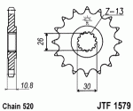 Звезда передняя JTF1579.17