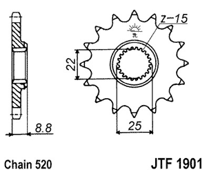 Звезда передняя JTF1901.12