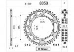 Звезда задняя Ognibene 8059-R44 (JTR479.44) с демпфером