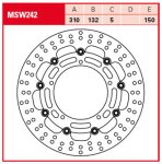 Тормозной диск для мотоциклов Lucas TRW  MSW242