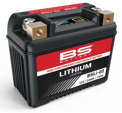 BS-Battery 360102 BSLI-02 Аккумулятор BS-Lithium 12В 2 Ач, 24 Wh, 140A 106x56x85, обратная