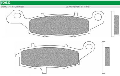 Newfren FD0532BT Тормозные колодки дисковые ROAD TOURING ORGANIC