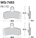 Тормозные колодки WRP WG-7453-F2 (FDB2250 / FA457)