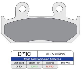 Тормозные колодки DP Brakes DP110 синтетические