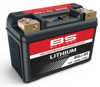 BS-Battery 360103 BSLI-03 Аккумулятор BS-Lithium 12В 3 Ач, 36 Wh, 210A 134x65x92, прямая