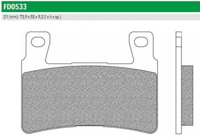 Newfren FD0533SH Тормозные колодки дисковые ROAD HD SINTER 