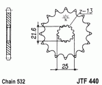 Звезда передняя JTF440.14