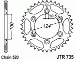 Звезда задняя JTR735.37