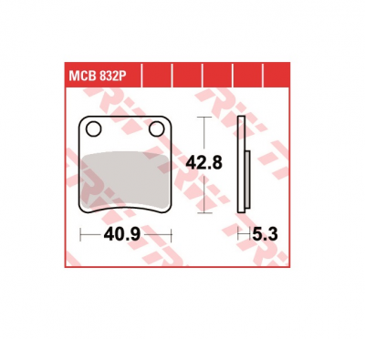 Тормозные колодки для мотоциклов Lucas TRW MCB832P