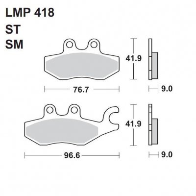 Колодки дискового тормоза AP Racing LMP418 SM (FDB2186 / FDB2142 / FA418)