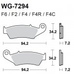 Тормозные колодки WRP WG-7294-F2 (FDB892 / FA185)