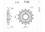 Звезда передняя Ognibene 7143-Z14 (JTF1321.14)