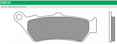 Newfren FD0216BT Тормозные колодки дисковые ROAD TOURING ORGANIC (FDB2006P) 