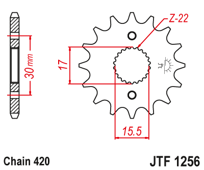 Звезда передняя JTF1256.13