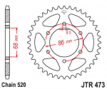 Звезда задняя JTR473.37