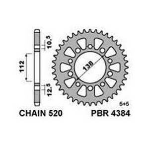 Звезда задняя PBR 4384 45 C45 (JTR1303.45)