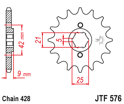 Звезда передняя JTF576.17