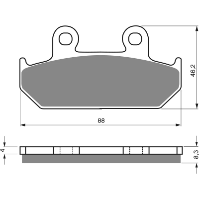 Тормозные колодки для мотоциклов GOLDfren 051 AD