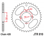 Звезда задняя JTR810.48