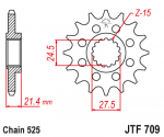 Звезда передняя JTF709.17