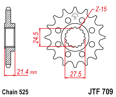 Звезда передняя JTF709.17
