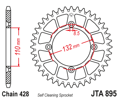 Звезда задняя JTA895.48