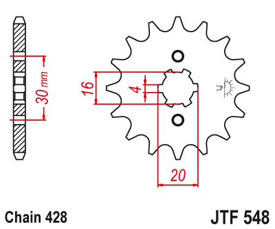 Звезда передняя JTF548.13