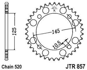 Звезда задняя JTR857.43