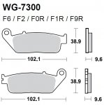 Тормозные колодки WRP WG-7300-F2 (FDB664 / FA142 / FA196)