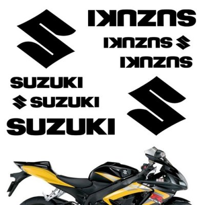 CRAZY IRON Комплект наклеек "SUZUKI pack" серебристый