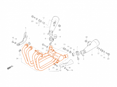 Выхлопной коллектор OEM 18300-MAZ-751 для Honda CB1300 X4 2000- 
