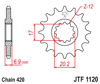 Звезда передняя JTF1120.12