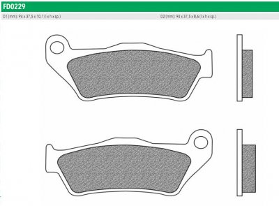 Newfren FD0229TS Тормозные колодки дисковые ROAD TOURING SINTERED (FDB2039ST) 