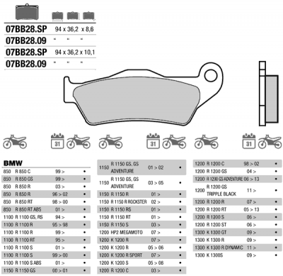 Brembo 07BB28SP колодки тормозные (FDB2039)