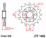 Звезда передняя JTF1404.15