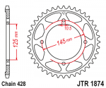 Звезда цепного привода JTR1874.56