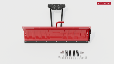 Storm Отвал для снега с универсальной площадкой (красный) для Arctic Cat