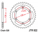 Звезда задняя JTR822.45