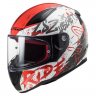 Шлем LS2 FF353 RAPID NAUGHTY бело-красный матовый