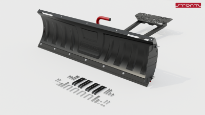 Storm Отвал для снега с универсальной площадкой (черный) для Arctic Cat