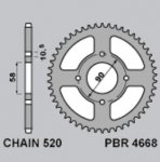 Звезда задняя PBR 4668 45 C45 (JTR273.45)