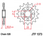 Звезда передняя JTF1373.17