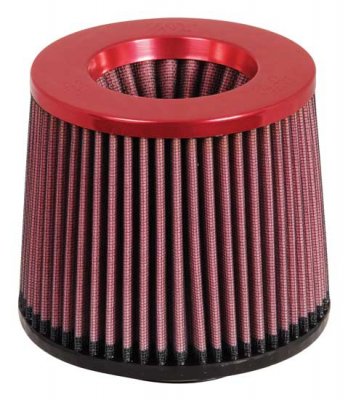 KN RR-2801 Воздушный фильтр d70 D149 H127 конус, Alluminum, с доп.секцией, красный
