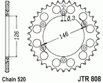 Звезда задняя JTR808.47ZBK черная