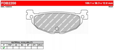 FDB2200P Ferodo тормозные колодки