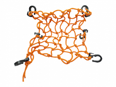 Rexwear Багажная сетка оранжевая с пластиковыми крючками 40*40см